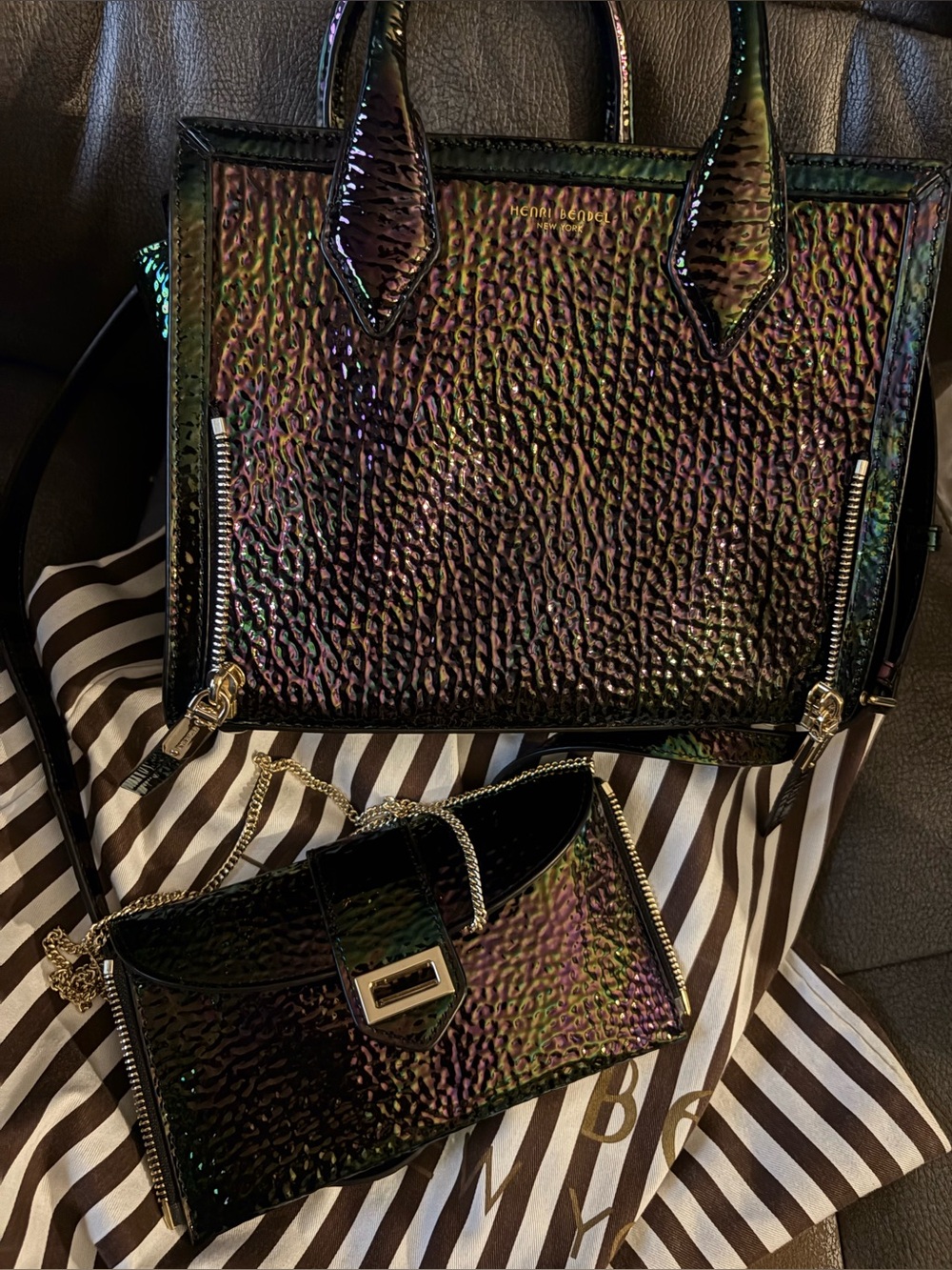 Henri Bendel Rivington Mini Petrol tote - Picture 13 of 15